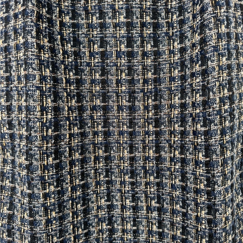 J. Crew Tweed Shift Dress NWOT Career Corpcore Look Size 2 Navy Black Gold - Picture 5 of 6